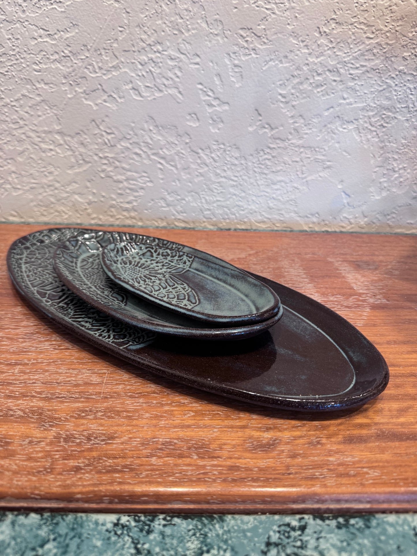 Pottery Oval Dish Large