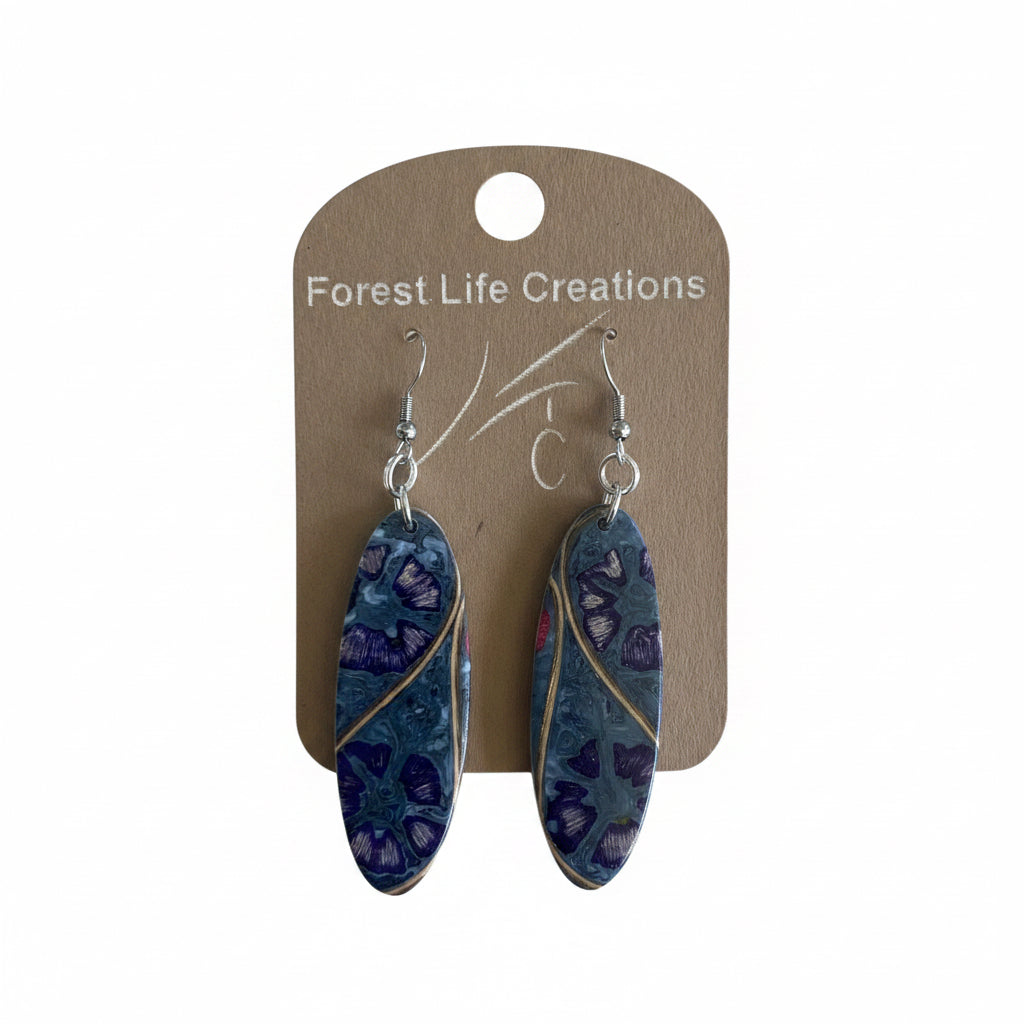 Chlorociboria w/resin-inlaid gold lines