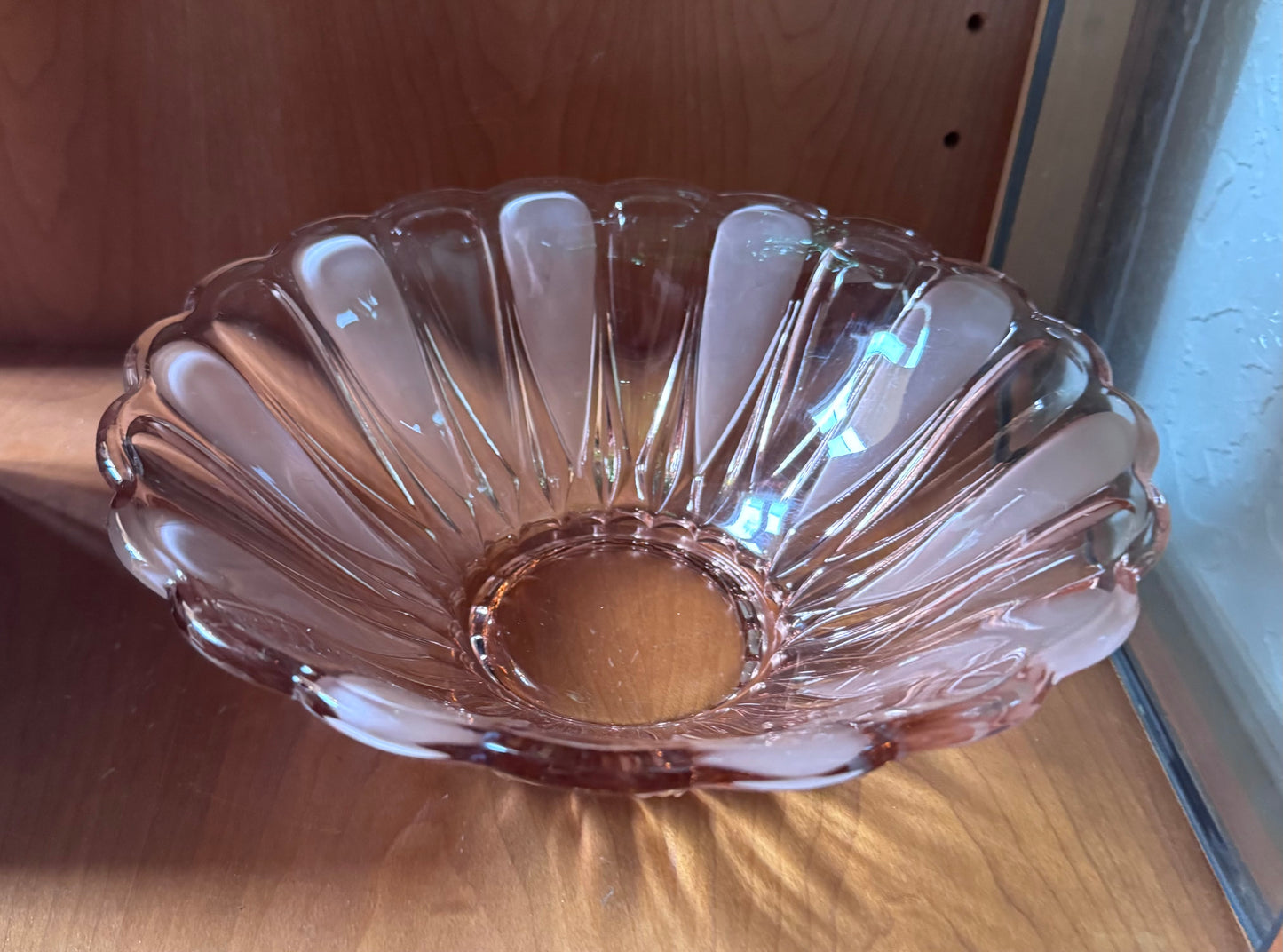 Blown Glass Bowl, Pink