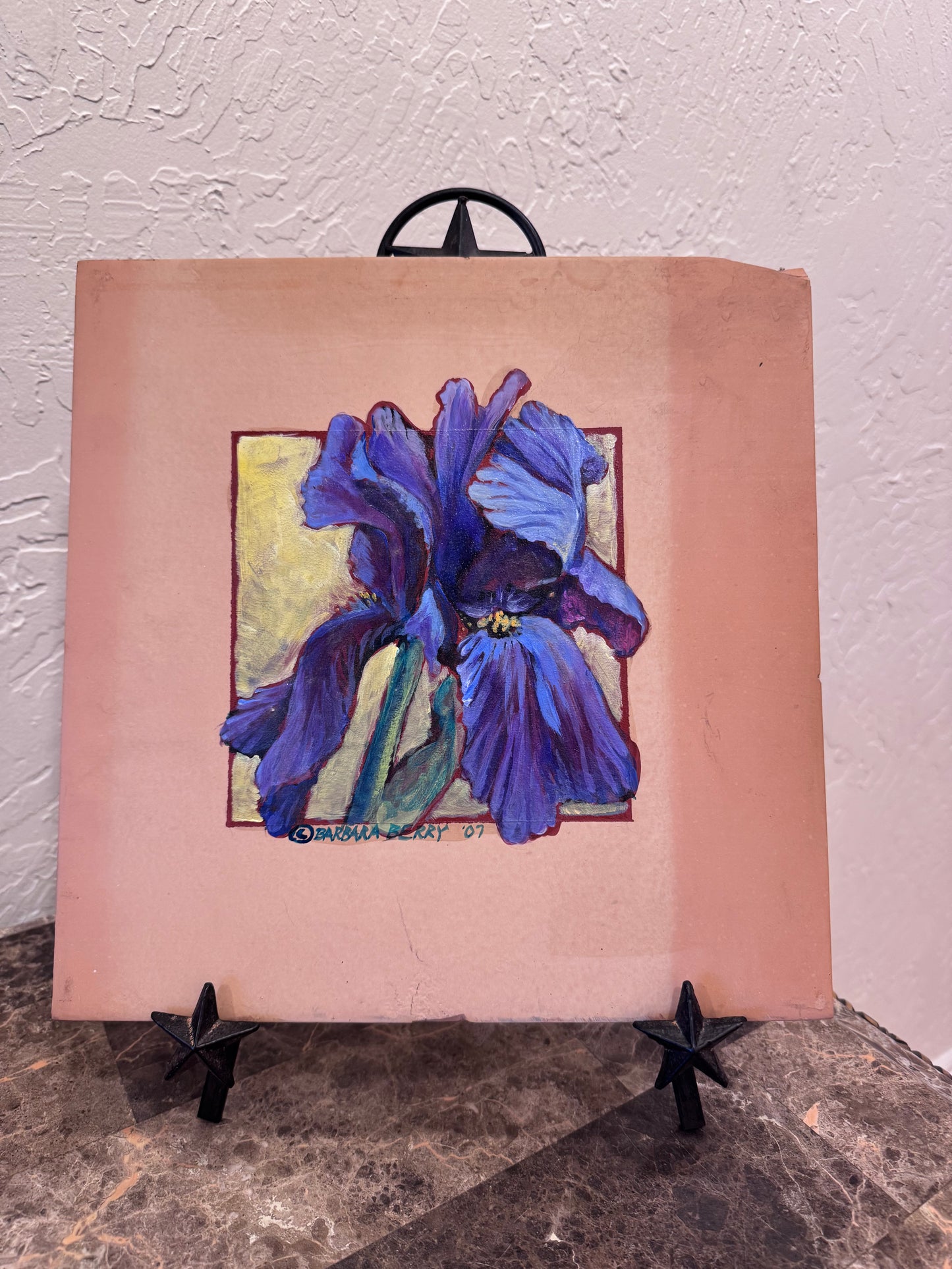 Iris on Ceramic Tile