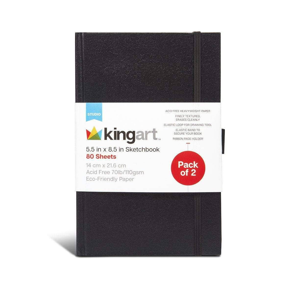 Hardcover Sketchbooks - 5.5” x 8.5” - 2 Pack - 80 Sheets Each