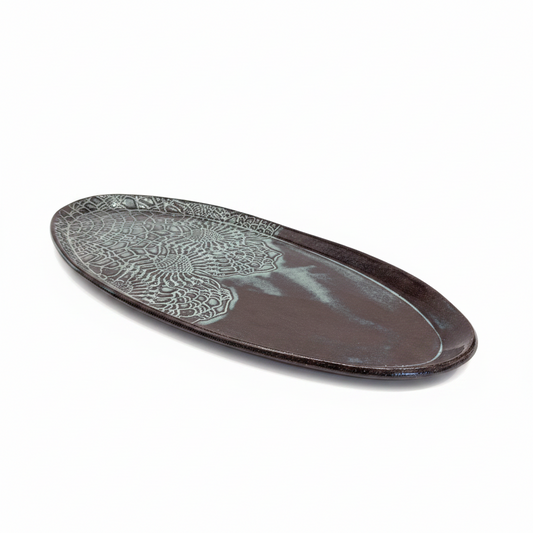 Pottery Oval Dish Large
