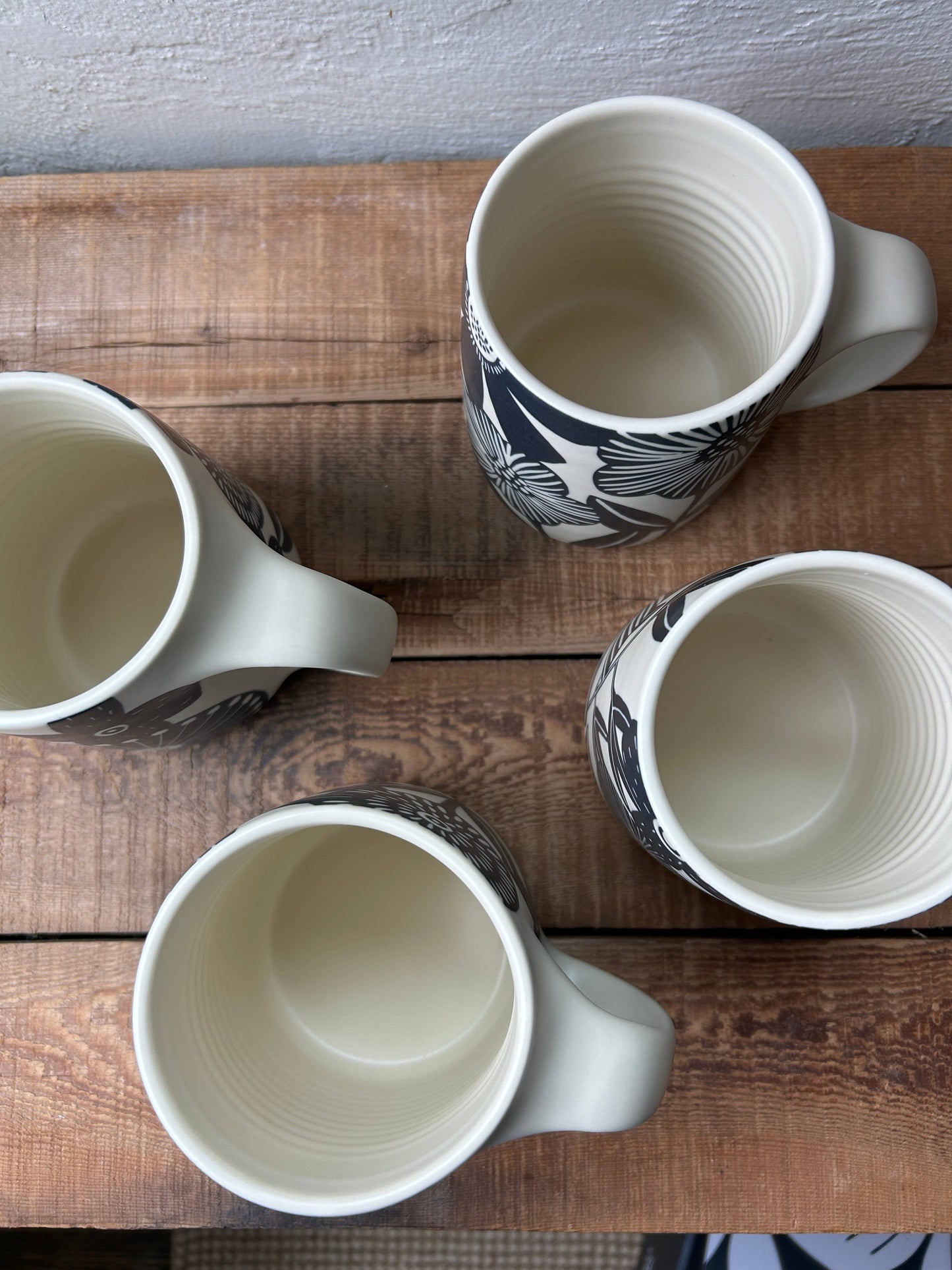 Reproduction Floral Mug Collection setof4
