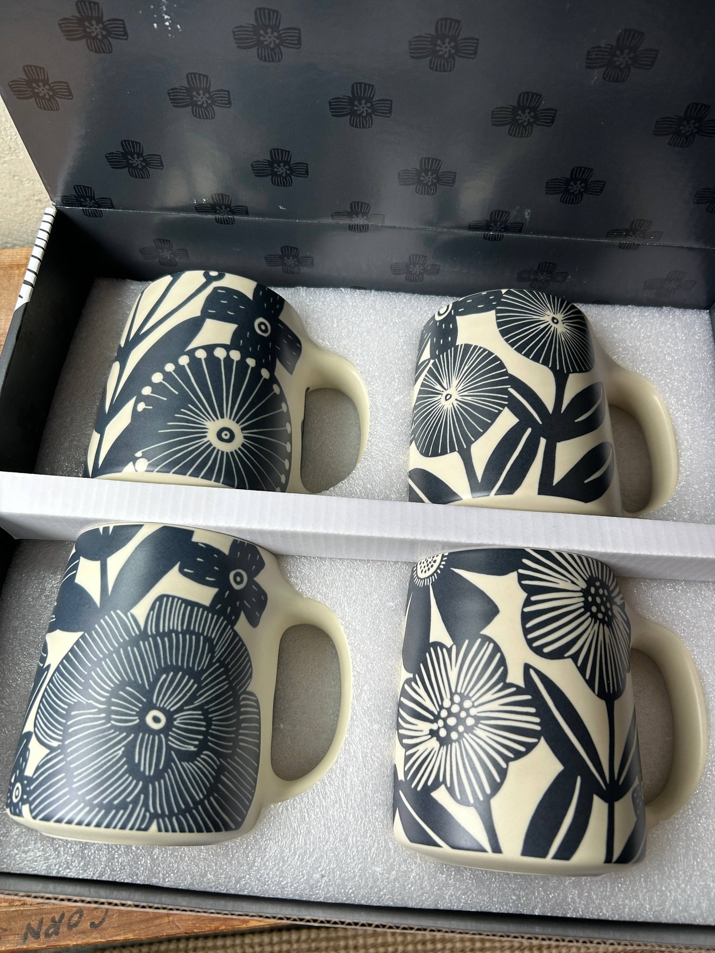 Reproduction Floral Mug Collection setof4