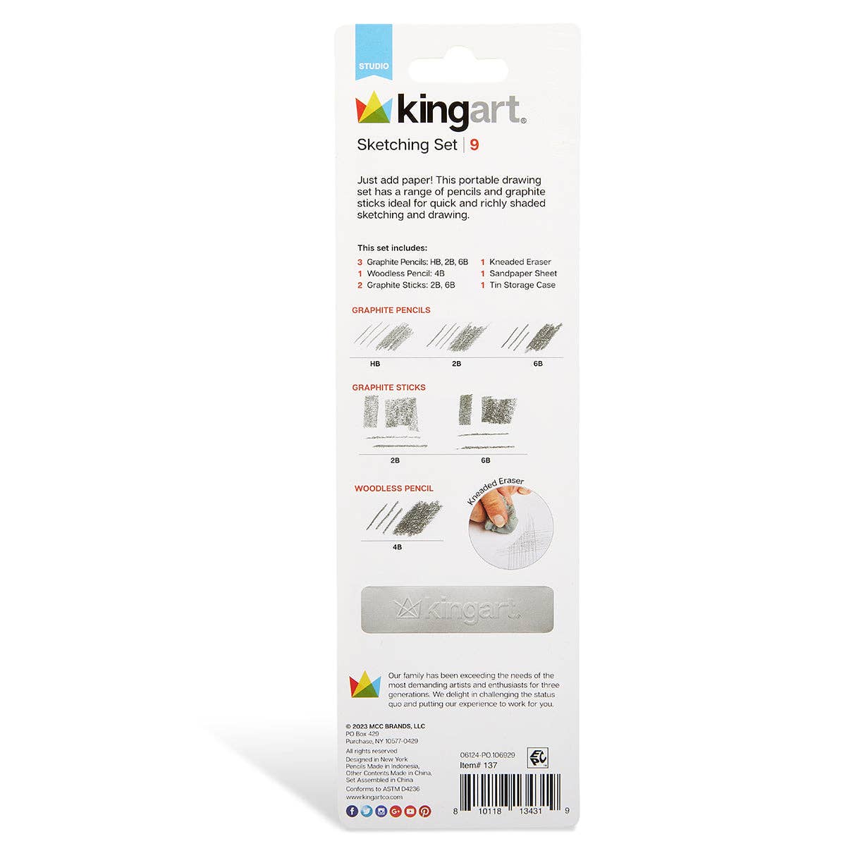 Sketching Tin Set - 9 pc