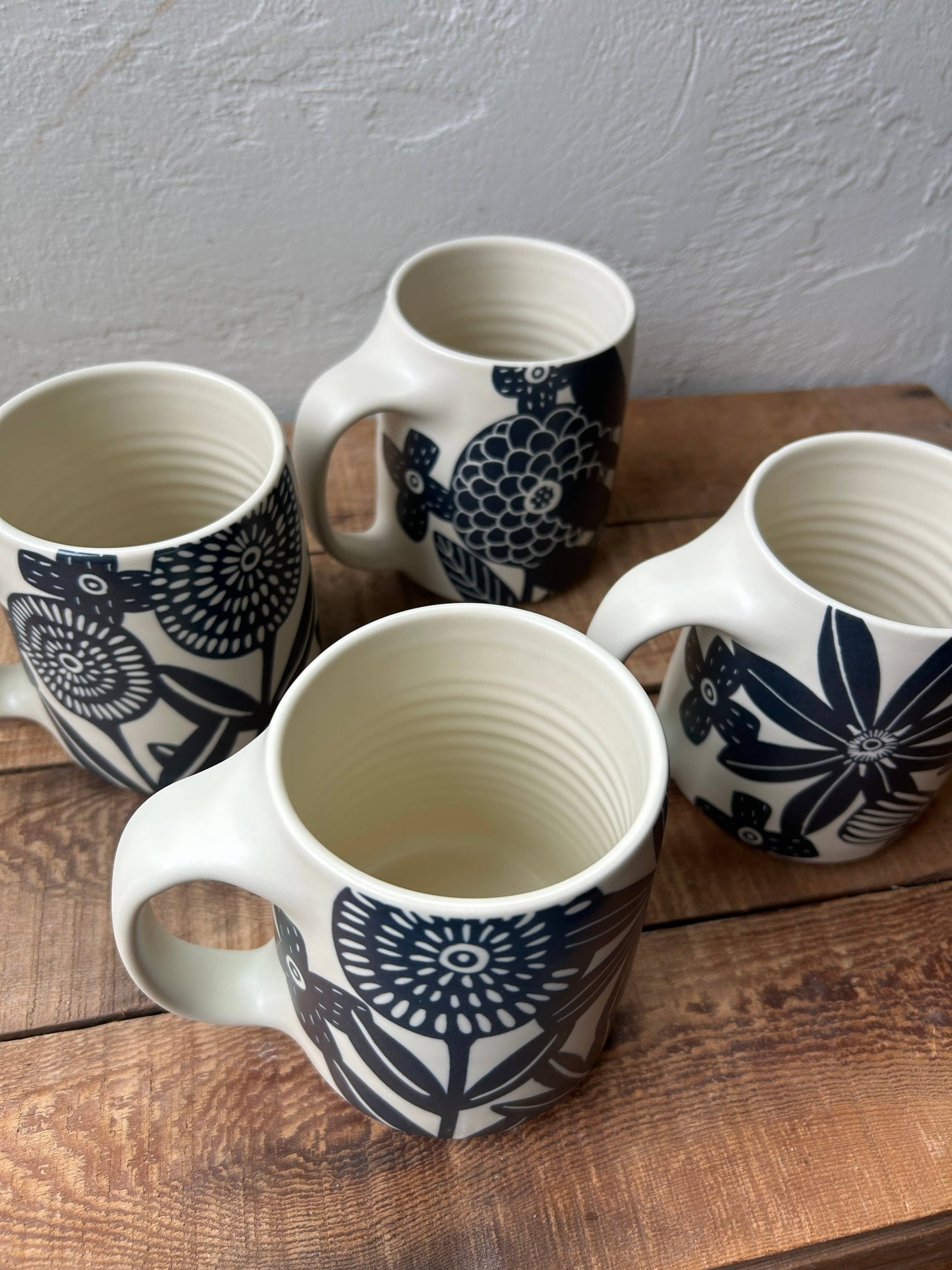 Reproduction Floral Mug Collection setof4