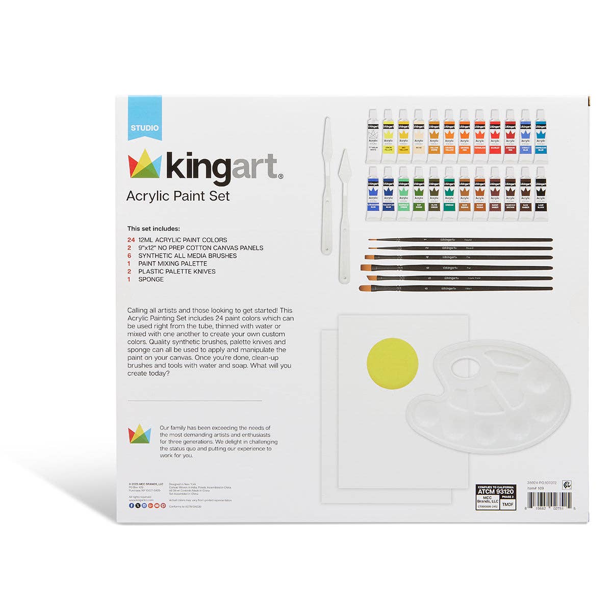 Acrylic Paint Starter Set 36 pc