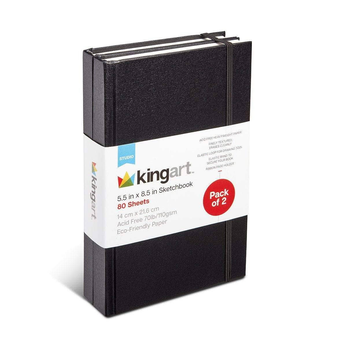 Hardcover Sketchbooks - 5.5” x 8.5” - 2 Pack - 80 Sheets Each