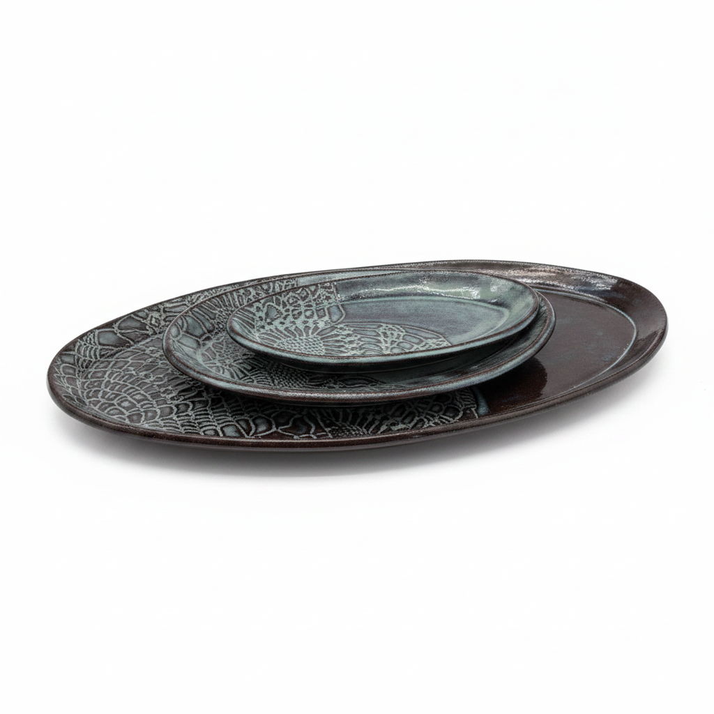 Pottery Oval Dish, Small