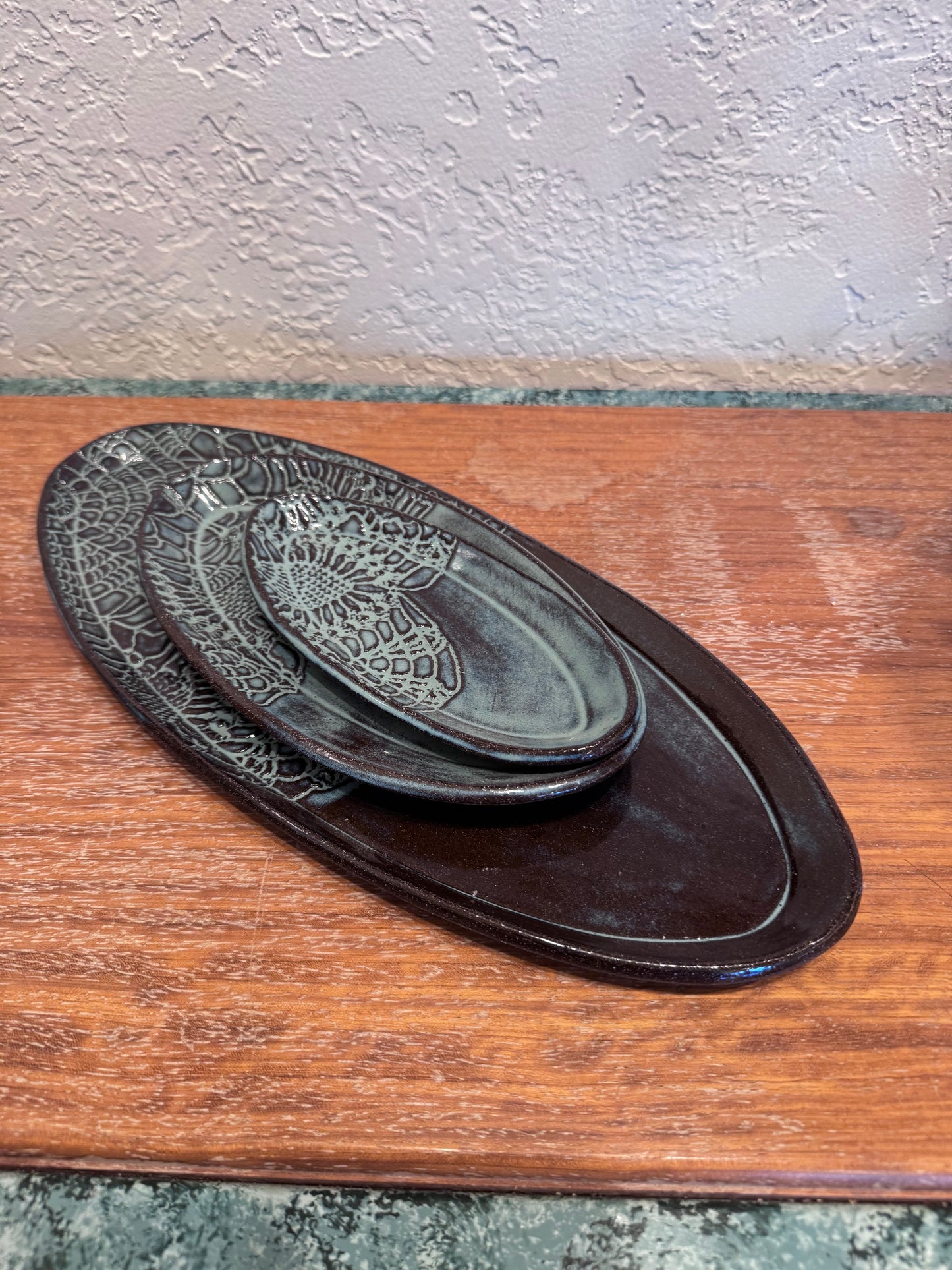 Pottery Oval Dish Large