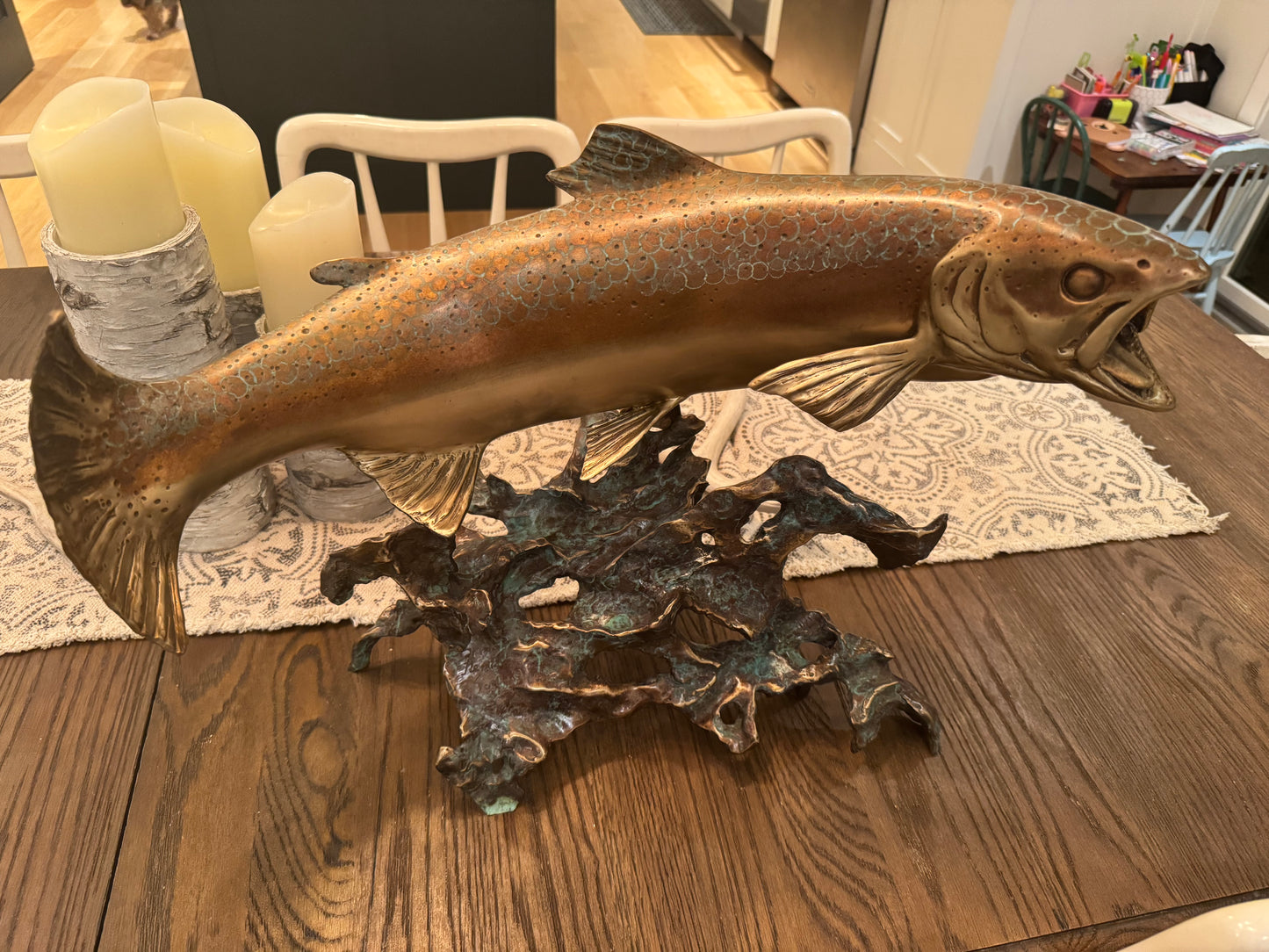 Bronze Salmon w/ Verdigris Green Scales