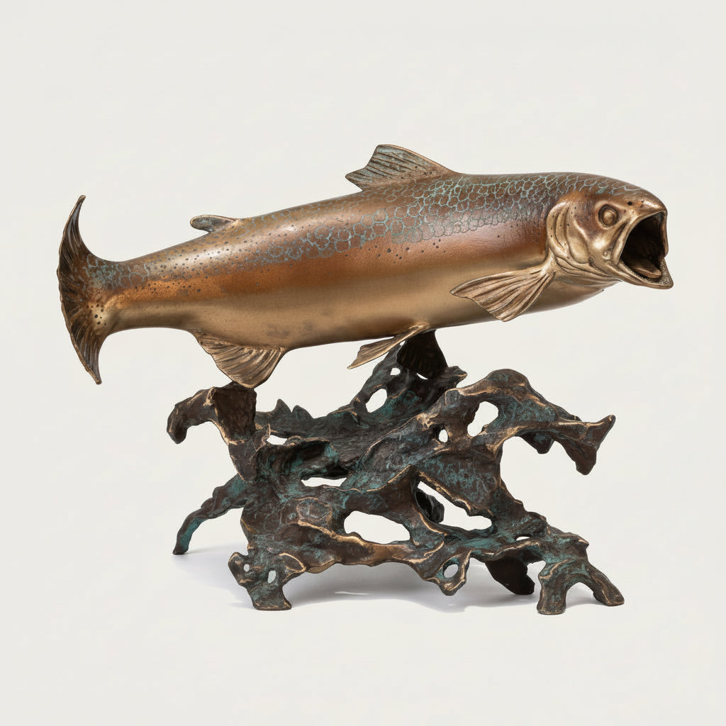 Bronze Salmon w/ Verdigris Green Scales
