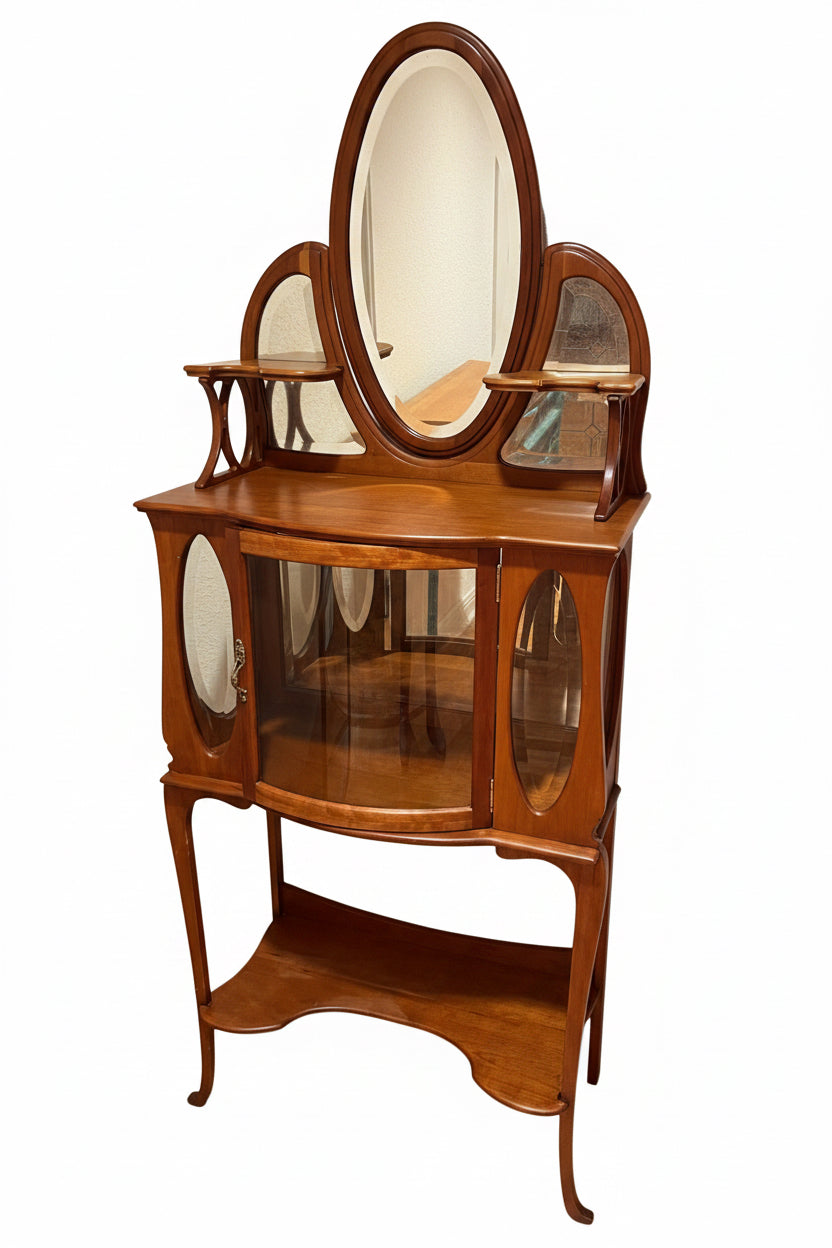Furniture Wood and Glass Hutch
