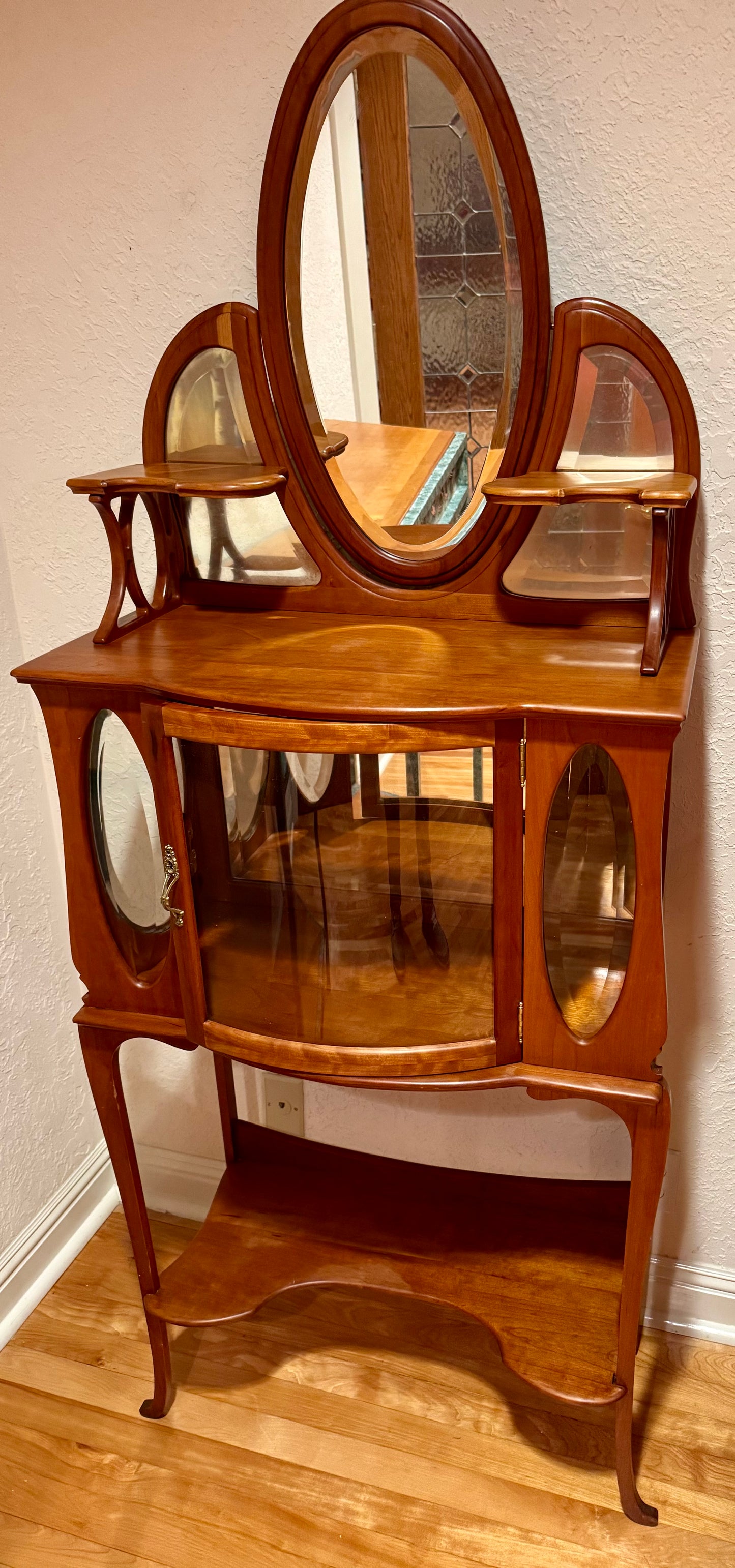 Furniture Wood and Glass Hutch