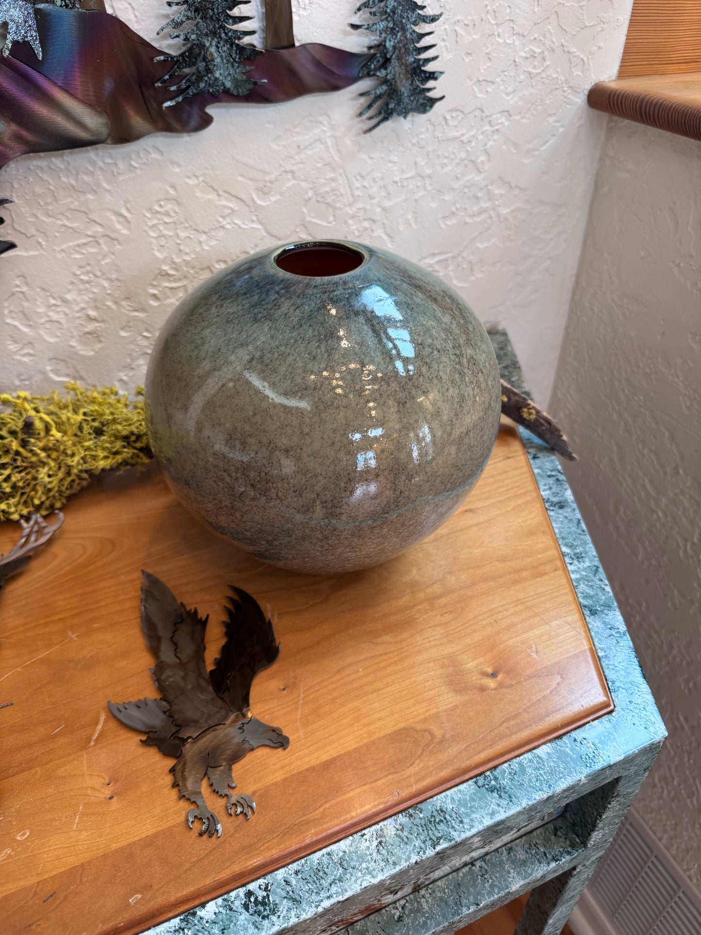 Pottery Mottled Geen and Grey