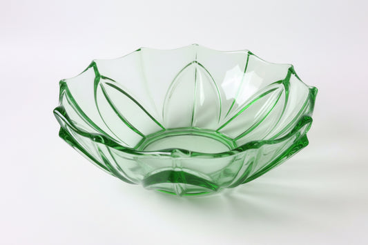 Blown Glass Green Bowl