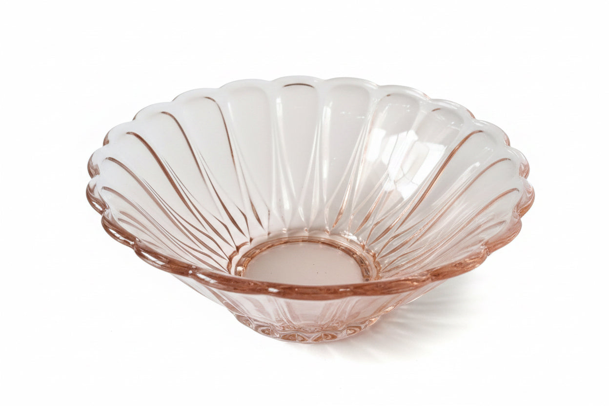 Blown Glass Bowl, Pink