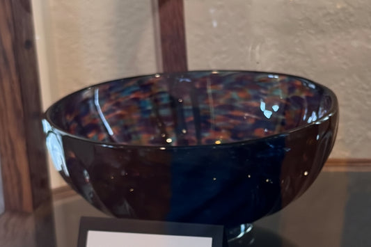 Blown Glass spotted bowl