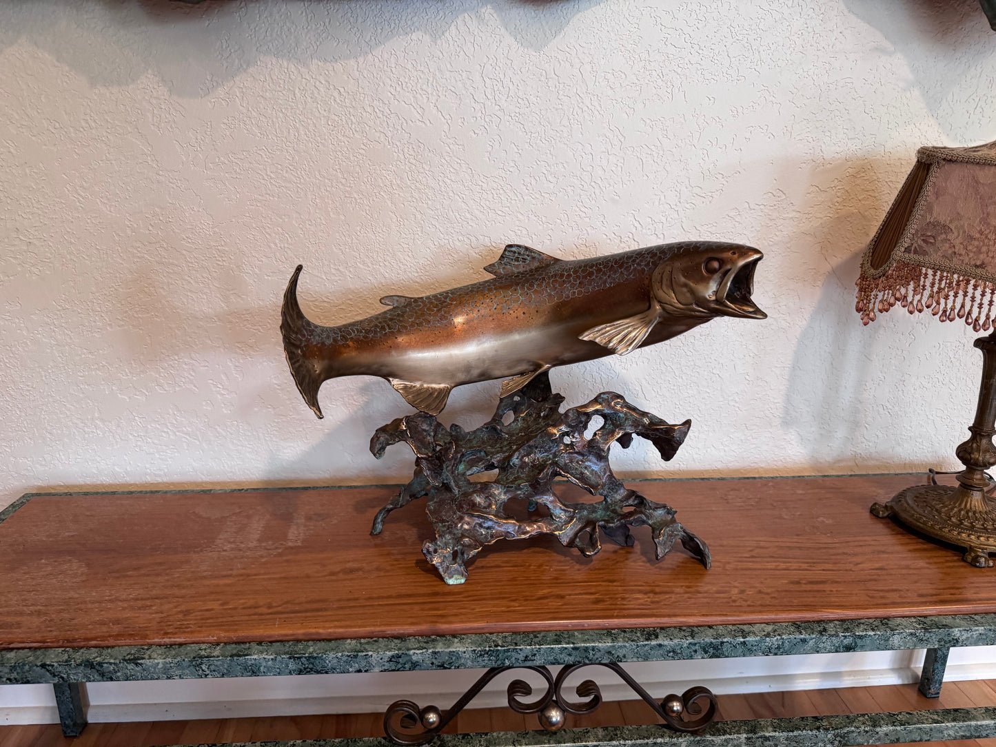 Bronze Salmon w/ Verdigris Green Scales