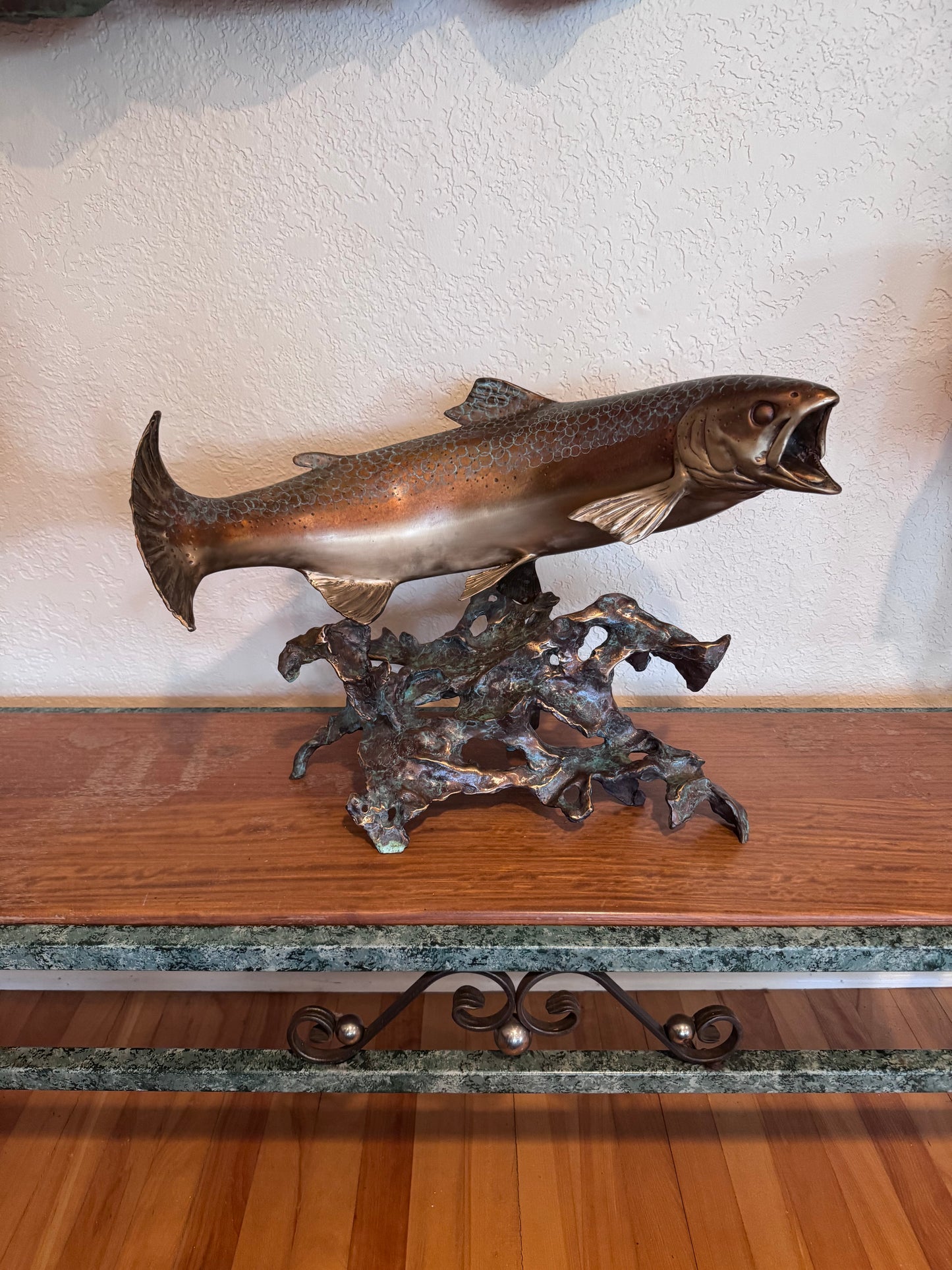 Bronze Salmon w/ Verdigris Green Scales