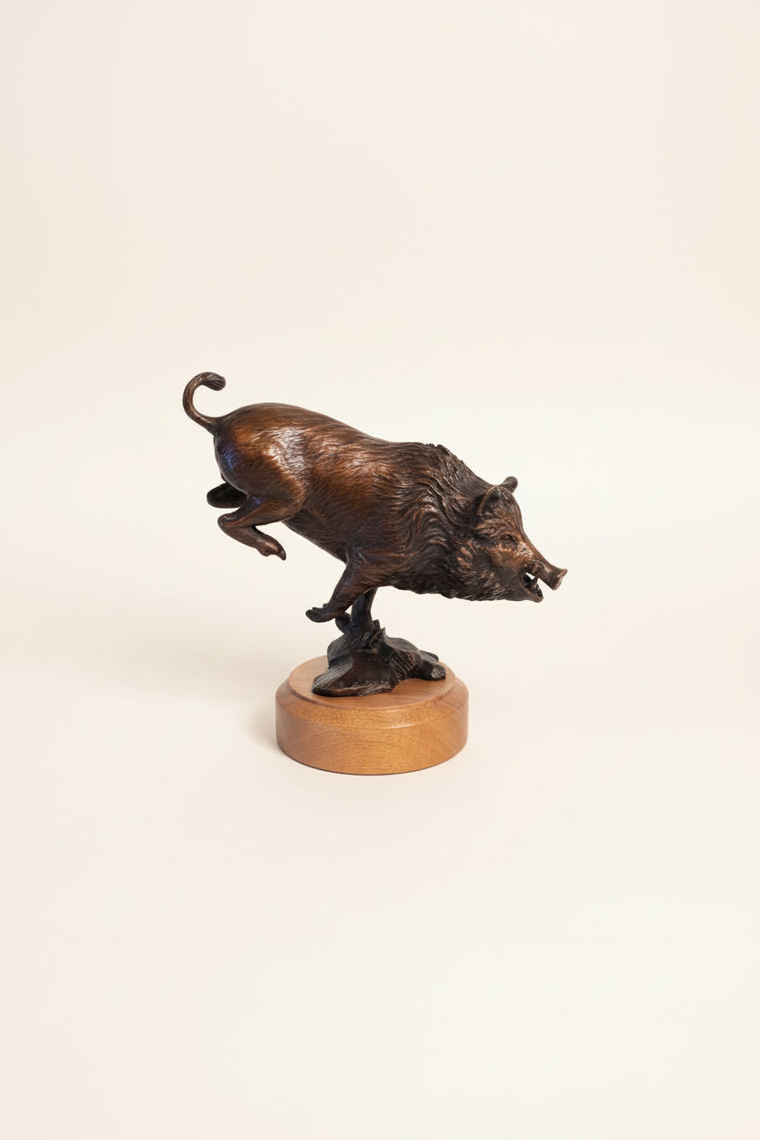 Bronze Boar Running