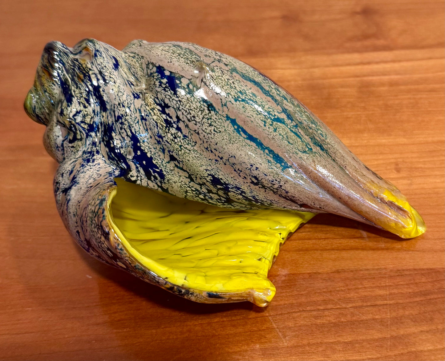 Blown Glass Shell, Yellow