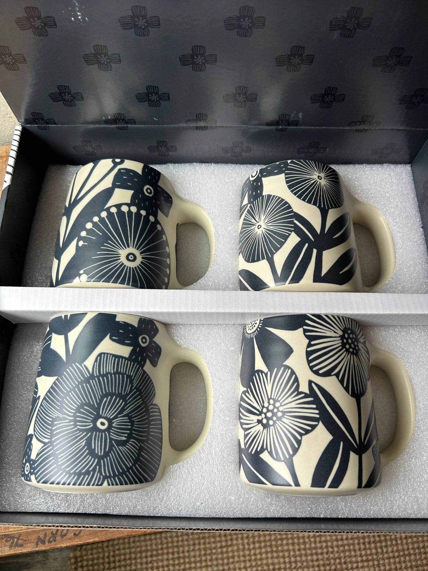 Reproduction Floral Mug Collection setof4