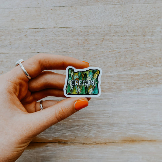 Mini Oregon Vinyl Sticker
