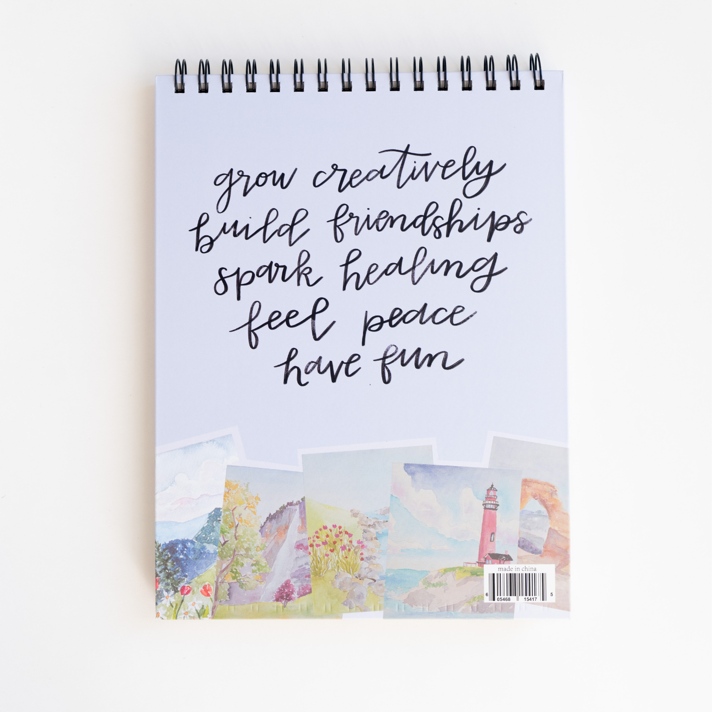 Landscape watercoloring book - outlines with video tutorials