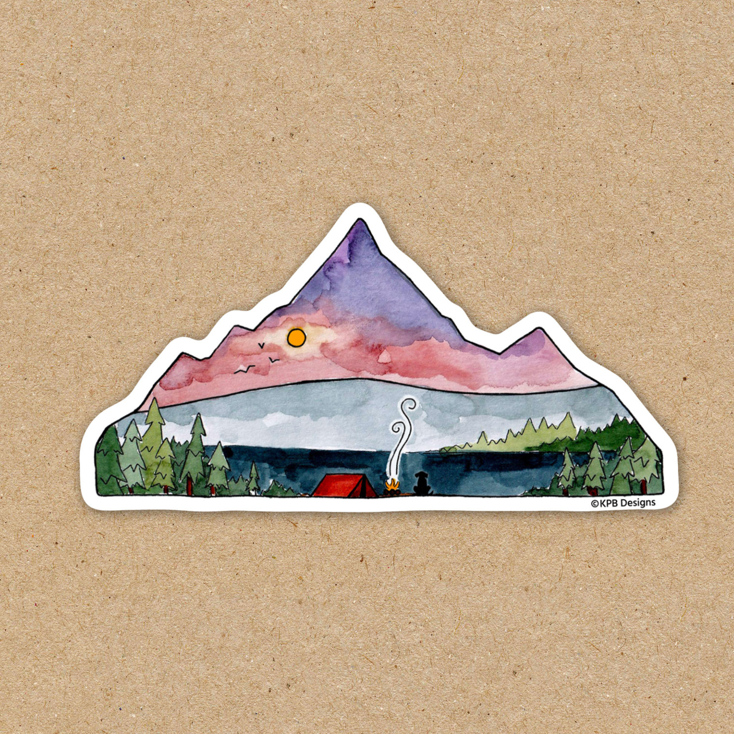 Mountain Outline Vinyl Sticker